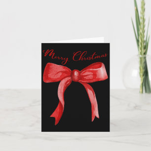 Frohe Weihnachten Red Coquette Bow fröhlich und he Karte