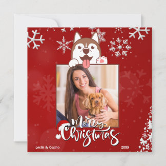 Frohe Weihnachten Red Dog Pet 1 Foto