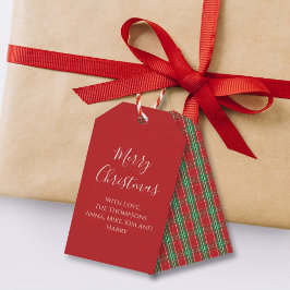 Frohe Weihnachten Red Green Classic Kariert Urlaub Geschenkanhänger