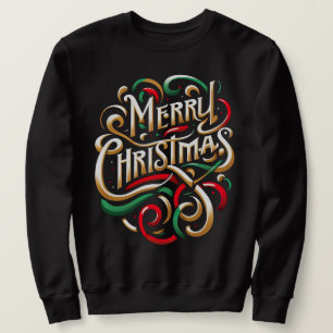 Frohe Weihnachten Red Green Gold Sweatshirt