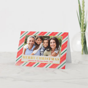 Frohe Weihnachten Red Green Stripe Foto Weihnachte