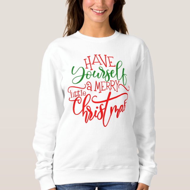 Frohe Weihnachten Red Green Sweatshirt (Vorderseite)