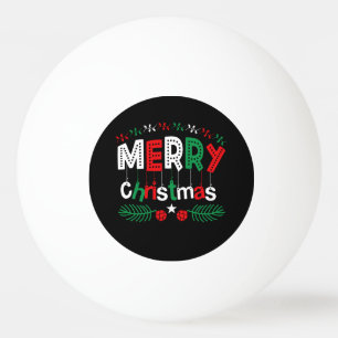 Frohe Weihnachten Red Green White Tischtennisball
