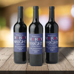 Frohe Weihnachten Red Navy Blue Simple Minimalisti Weinetikett<br><div class="desc">a Simple Merry Christmas navy blue and red sparkling wine, wine, chardonnay family wine label this design design feature merry Christmas modern cute simple, merry Christmas modern cute simple, contemporary Xmas winter minimalist chic fun, minimalwhimsical navy blue red, classic family name simple Xmas, a Mas holiday simple party gift sticker...</div>
