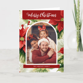 Frohe Weihnachten Red Poinsettias Personalisiertes