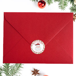 Frohe Weihnachten Red Santa Claus Runder Aufkleber