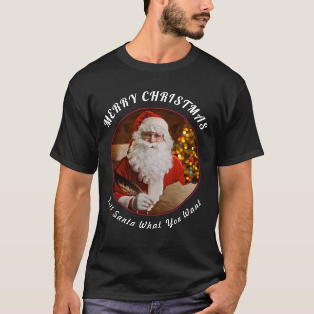 Frohe Weihnachten Red Santa Clause Weihnachtsbaum T-Shirt (Vorderseite)