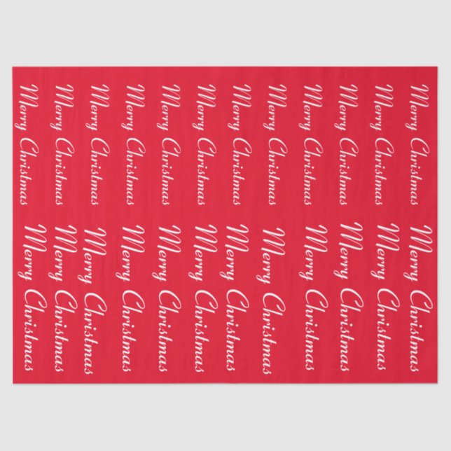 Frohe Weihnachten Red Seidenpapier (Vorderseite)