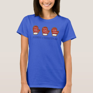 Frohe Weihnachten Red Sugar Cookie Mittens Xmas T- T-Shirt
