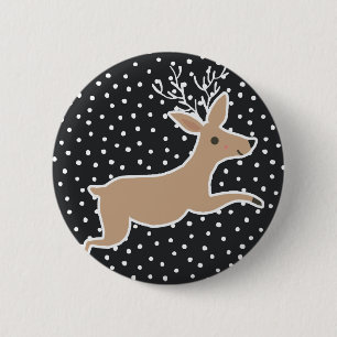 Frohe Weihnachten - Reindeer Button