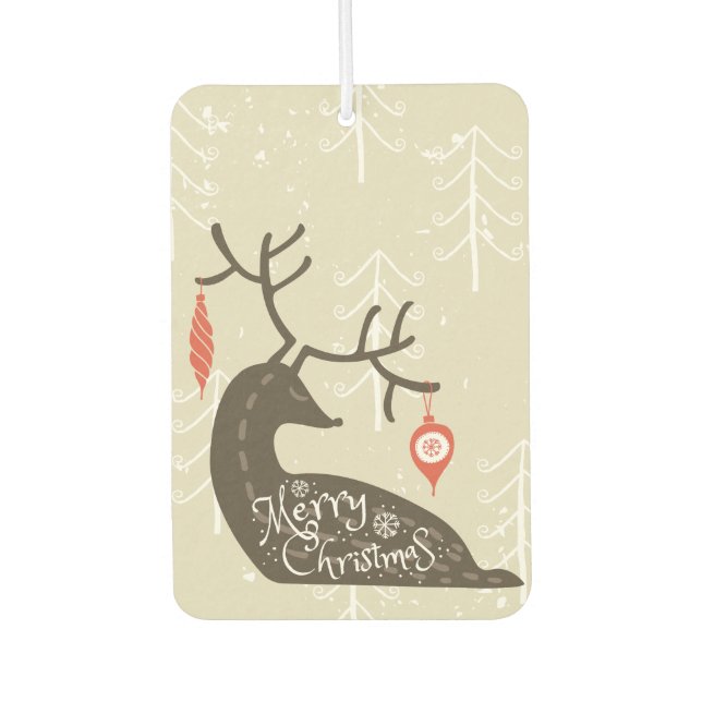 Frohe Weihnachten Reindeer Cozy Autolufterfrischer (Vorderseite)