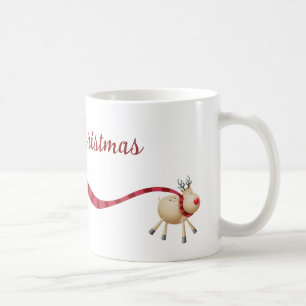 Frohe Weihnachten Reindeer Long Scarf Tasse