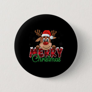 Frohe Weihnachten Rentier Männer Frauen Familie pa Button