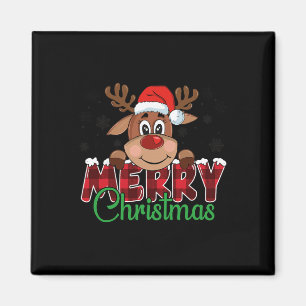 Frohe Weihnachten Rentier Männer Frauen Familie pa Magnet