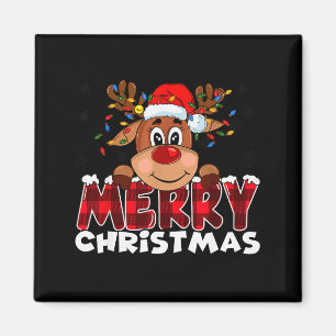 Frohe Weihnachten Rentier Männer Frauen Familie pa Magnet
