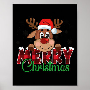 Frohe Weihnachten Rentier Männer Frauen Familie pa Poster