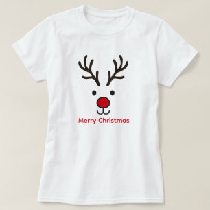 Frohe Weihnachten Rentier Süß Xmas Personalisiert T-Shirt