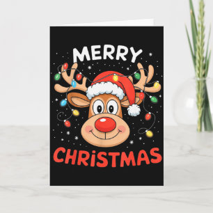 Frohe Weihnachten Rentier Xmas Familie Männer Frau Karte