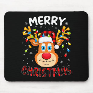 Frohe Weihnachten Rentier Xmas Familie Männer Frau Mousepad