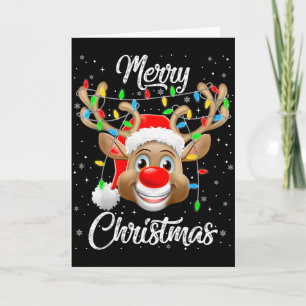 Frohe Weihnachten Rentier Xmas Familie passende Mä Karte