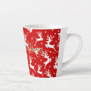 Frohe Weihnachten Rentiere Rot Milchtasse