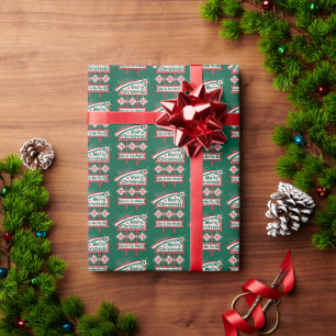 Frohe Weihnachten Retro-Marquee – Freude auf der W Geschenkpapier