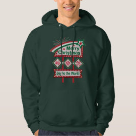 Frohe Weihnachten Retro Marquee - Freude für die W Hoodie