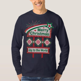 Frohe Weihnachten Retro Marquee - Freude für die W T-Shirt