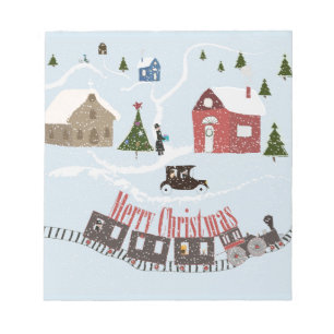 Frohe Weihnachten, Retro Notizblock