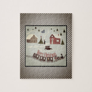 Frohe Weihnachten, Retro Puzzle
