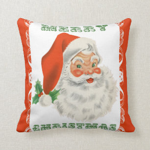 Frohe Weihnachten Retro Santa Claus Kissen