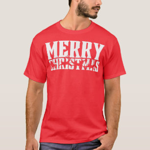 Frohe Weihnachten Retro Santas Sleigh & Flying Rei T-Shirt
