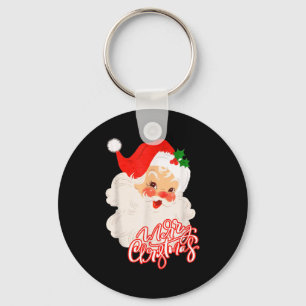 Frohe Weihnachten Retro Weihnachtsmann Vintage Ret Schlüsselanhänger