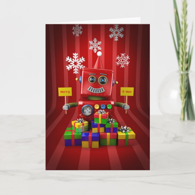 Frohe Weihnachten Roboter (Vorderseite)