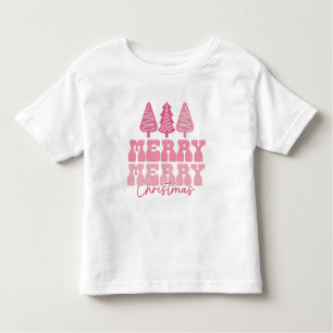 Frohe Weihnachten - Rosa Feiertage Design Kleinkind T-shirt