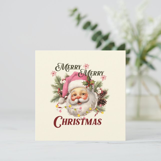 Frohe Weihnachten - Rosa Weihnachten (Stehend Vorderseite)