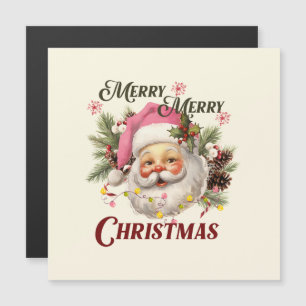 Frohe Weihnachten - Rosa Weihnachten Magnetkarte