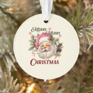 Frohe Weihnachten - Rosa Weihnachten Ornament
