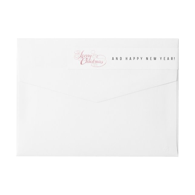 Frohe Weihnachten (Rose Gold GLITZER) (Rückseite)