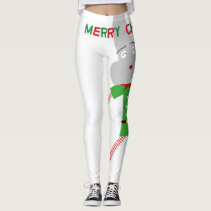 frohe Weihnachten Rot-Grün-Elf-Leggings Leggings