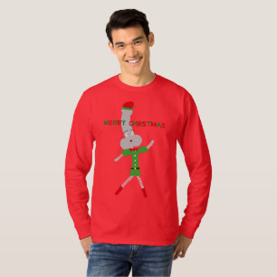 frohe Weihnachten Rot-Grün-Elf-T - Shirt