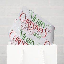 Frohe Weihnachten Rot Grün Festival Retro Typograf Seidenpapier