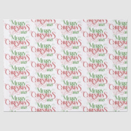 Frohe Weihnachten Rot Grün Festival Retro Typograf Seidenpapier