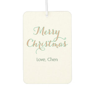 frohe weihnachten rot grün name liebe stilvoll mod autolufterfrischer
