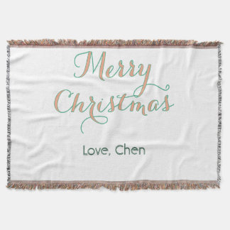 frohe weihnachten rot grün name liebe stilvoll mod decke