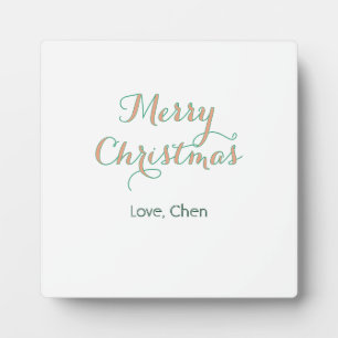 frohe weihnachten rot grün name liebe stilvoll mod fotoplatte