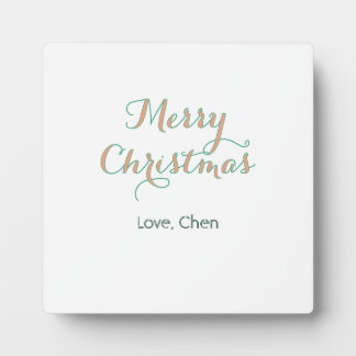 frohe weihnachten rot grün name liebe stilvoll mod fotoplatte