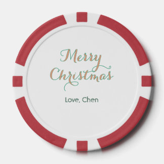 frohe weihnachten rot grün name liebe stilvoll mod pokerchips