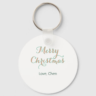 frohe weihnachten rot grün name liebe stilvoll mod schlüsselanhänger