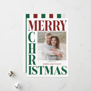 Frohe Weihnachten Rot Grün Typografie Quadratische